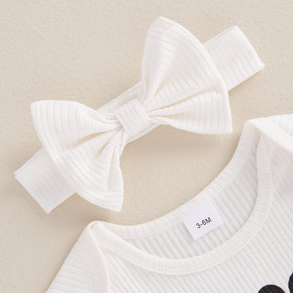 Geagodelia Baby Girl Romper + Headband Newborn Clothing Outfit Jumpsuit Baby Clothes Soft Baby Romper 