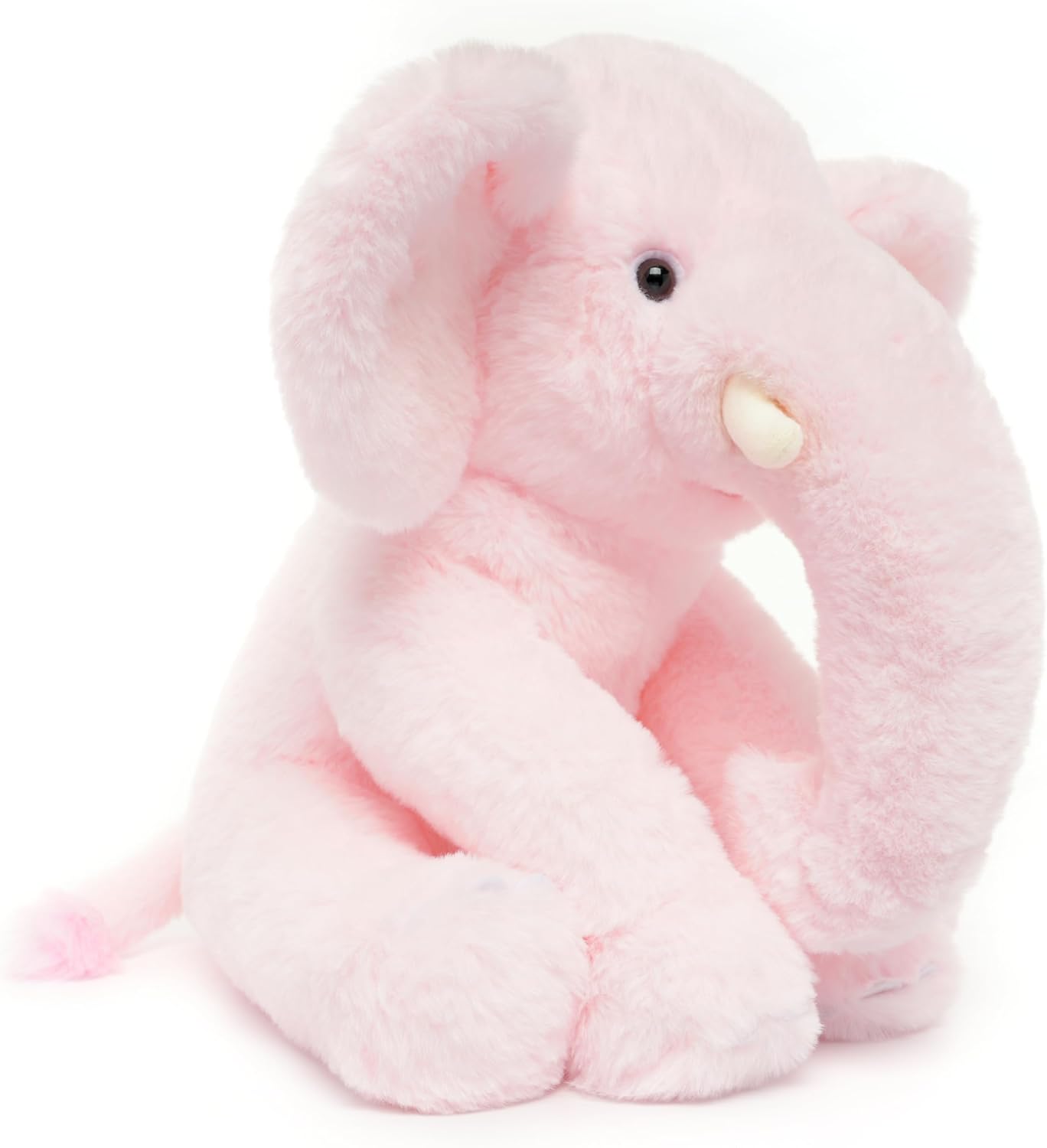 Plüsch Elefant 33 cm – Weiches rosa Kuscheltier mit großen Ohren & Langer Nase – Niedliches Stofftier für Kinder & Deko | Für Jungen, Mädchen, Kinder, Babyparty, Schlafzimmer, Weihnachten, Geburtstagsgeschenke
