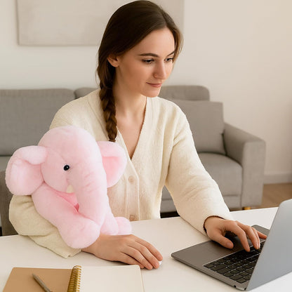 Plüsch Elefant 33 cm – Weiches rosa Kuscheltier mit großen Ohren & Langer Nase – Niedliches Stofftier für Kinder & Deko | Für Jungen, Mädchen, Kinder, Babyparty, Schlafzimmer, Weihnachten, Geburtstagsgeschenke
