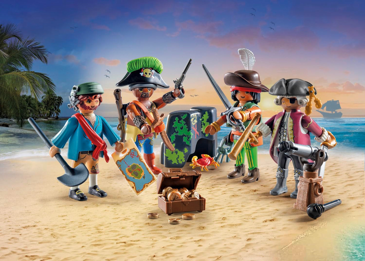 PLAYMOBIL | Pirates | Gefahr durch Riesenhai | Piratenspielzeug | Spielzeugfiguren | Spielzeug für Kinder ab 4 Jahren | 71793