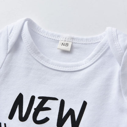 Tinykeke Neugeborene Baby Jungen Kleidung Langarm Strampler + Hut + Hose 3-teiliges Baby-Kleidungsset