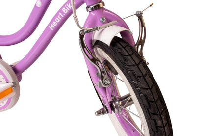 sun baby Mädchenfahrrad 12, 14 und 16 Zoll Radgröße Heart Bike zur Auswahl, mit Abnehmbarer Schubstange, Kinderfahrrad für Mädchen von 2 bis 6 Jahre