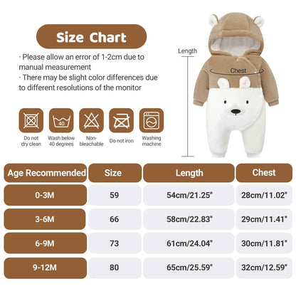 WYTbaby Baby Overalls Winter Snowsuit Baby Flannel Warmer Winter Overalls Jumpsuit for Boys Girls