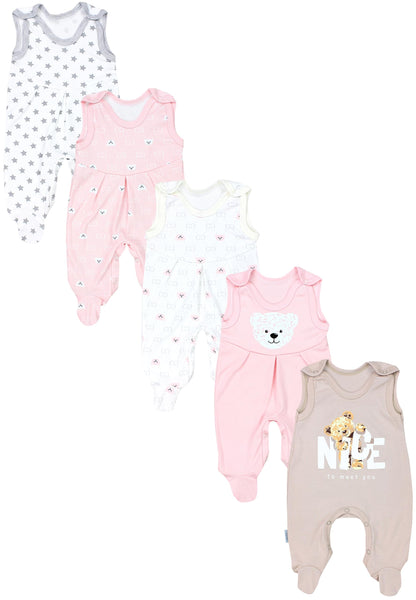 TupTam Baby Unisex Strampler mit Aufdruck Spruch 5er Pack