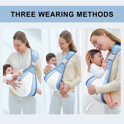 Babytrage,Babytrage Neugeborene ab Geburt,Tragetuch Baby Nugeboren,Atmungsaktive Baby Tragetuch,Babyrückentragen 0-15Kg,Neugeborene Verstellbare Babytrage