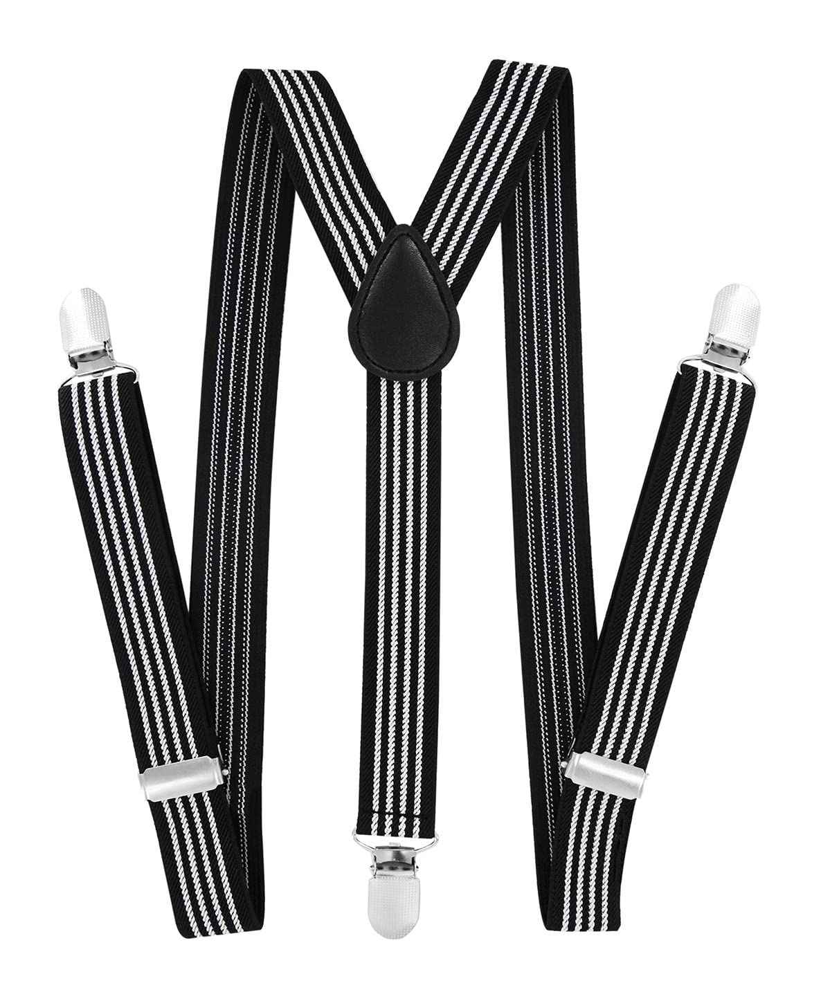 axy HTK25-1 Children's Boys Braces Y Shape Wide 2.5 cm with 3 Strong Clips Can be Combined with Bow Tie Plain Colours