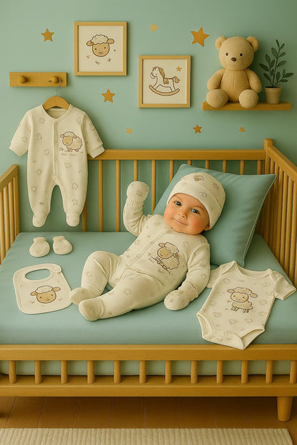 Newborn Baby Gift Set 100% Natural Cotton First Equipment Unisex Clothing Gift Set Baby Equipment for Babies 0-4 Months, koala
