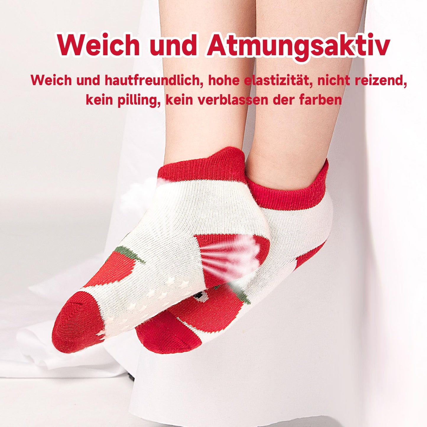 GRPSKCOS Stoppersocken Kinder 12 Paar ABS Socken Rutschfeste Socken Kleinkind Antirutschsocken für 1-7 Jahre Jungen Mädchen