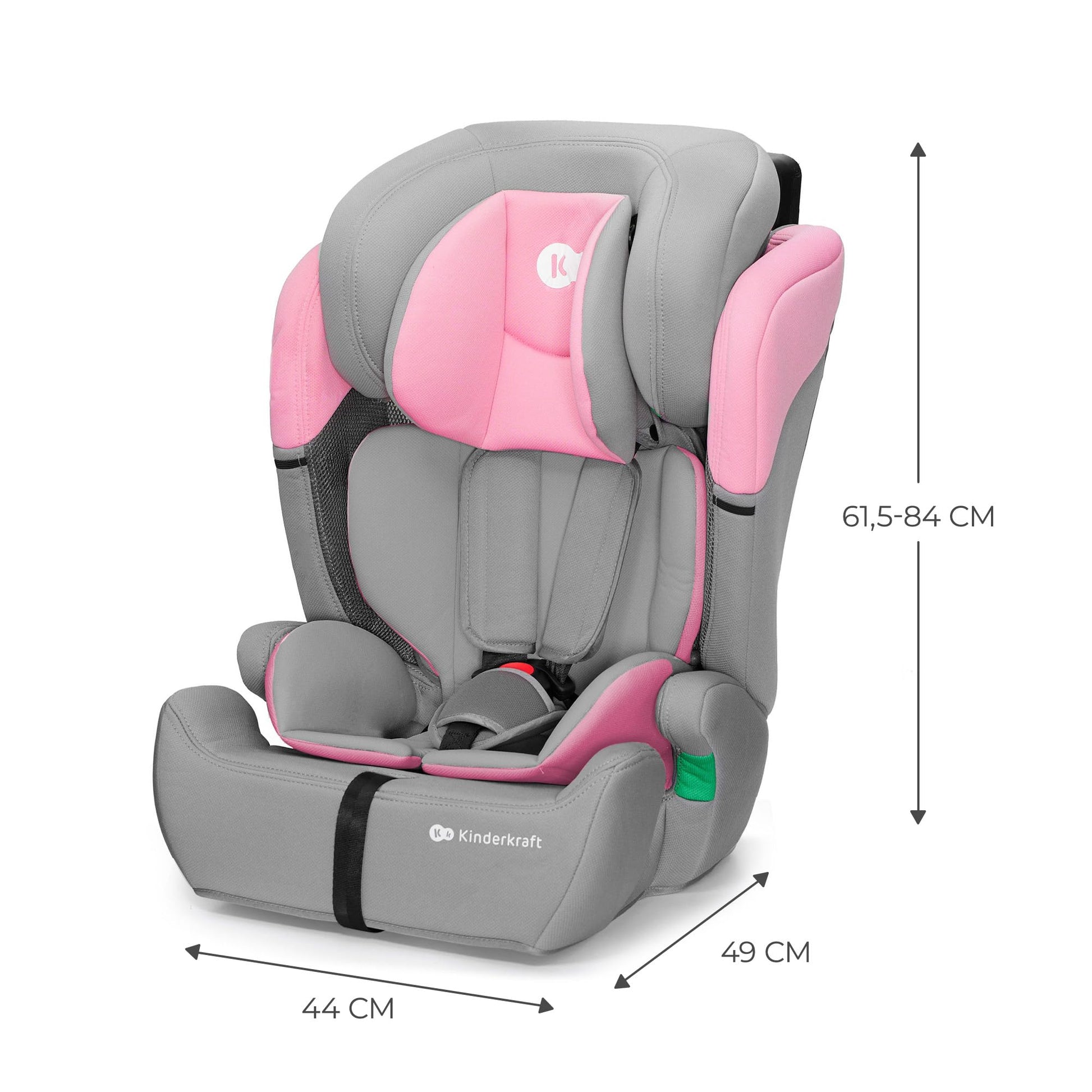 Kinderkraft Kinderautositz COMFORT UP I-SIZE, Autokindersitz, Kindersitz, ein Autositz für Kinder von 76-150 cm, 5-Punkt-Sicherheitsgurt, Einstellbare Kopfstütze, ECE R129/03, Grau - Meloni2