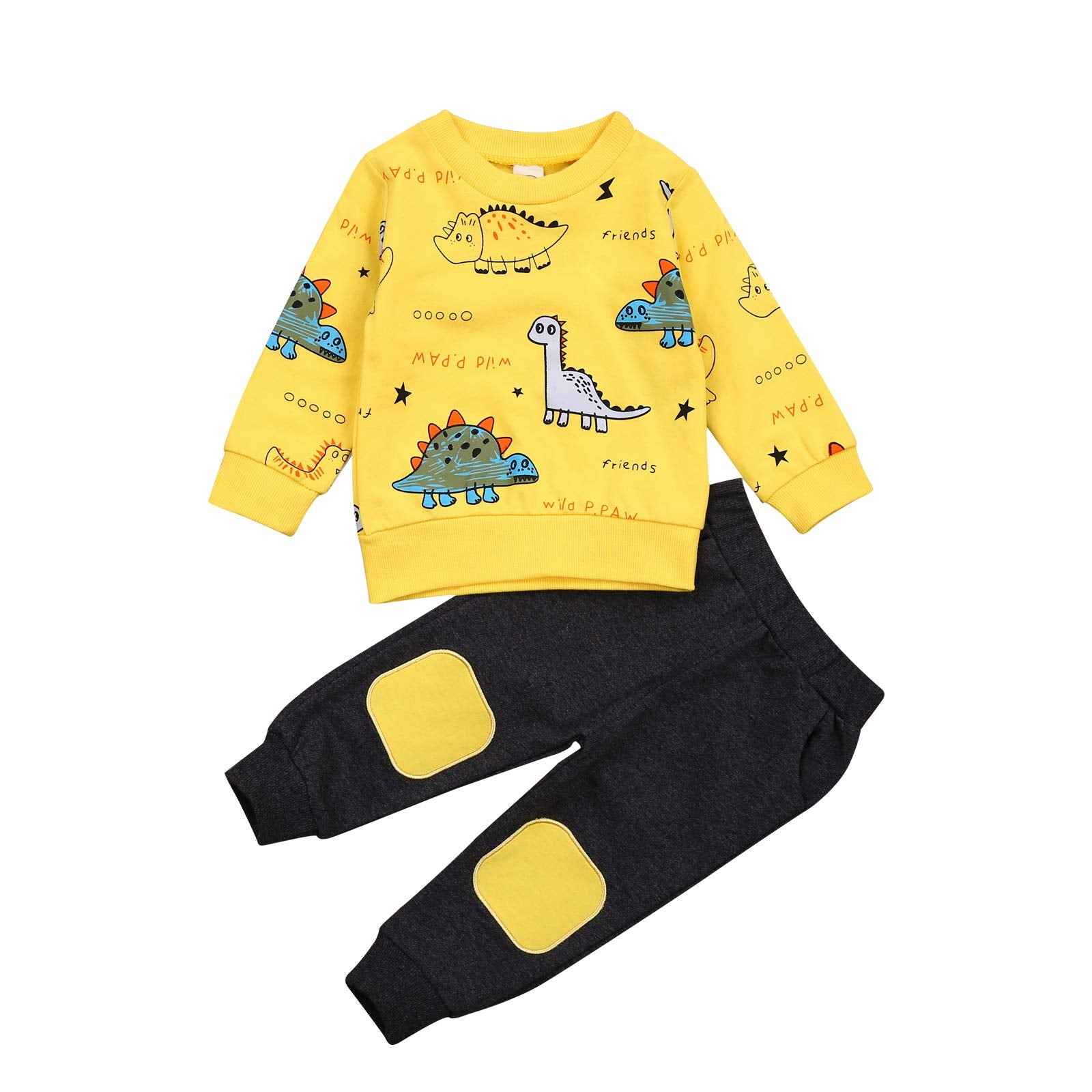 Geagodelia Baby Boys’ Clothing Set with Long Sleeve Top and Trousers
