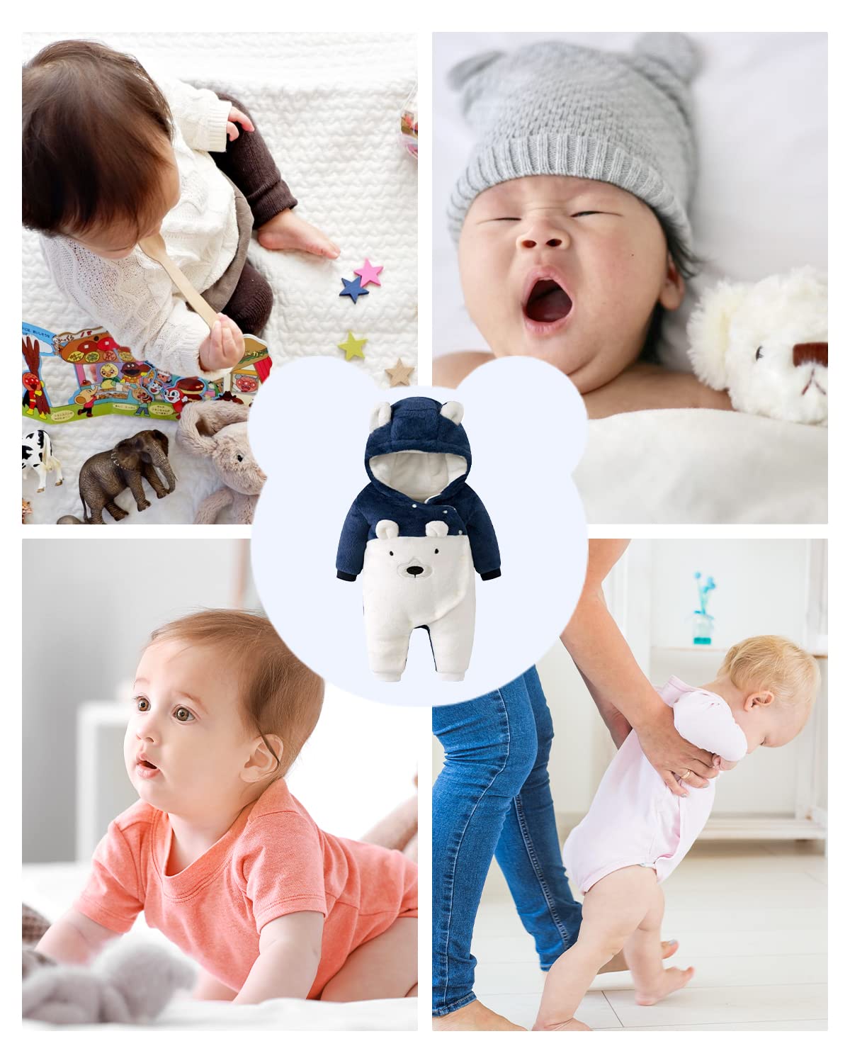 Baby Overalls Winter Schneeanzug Baby Flanell Wärmer Winter Overalls Overall für Jungen Mädchen