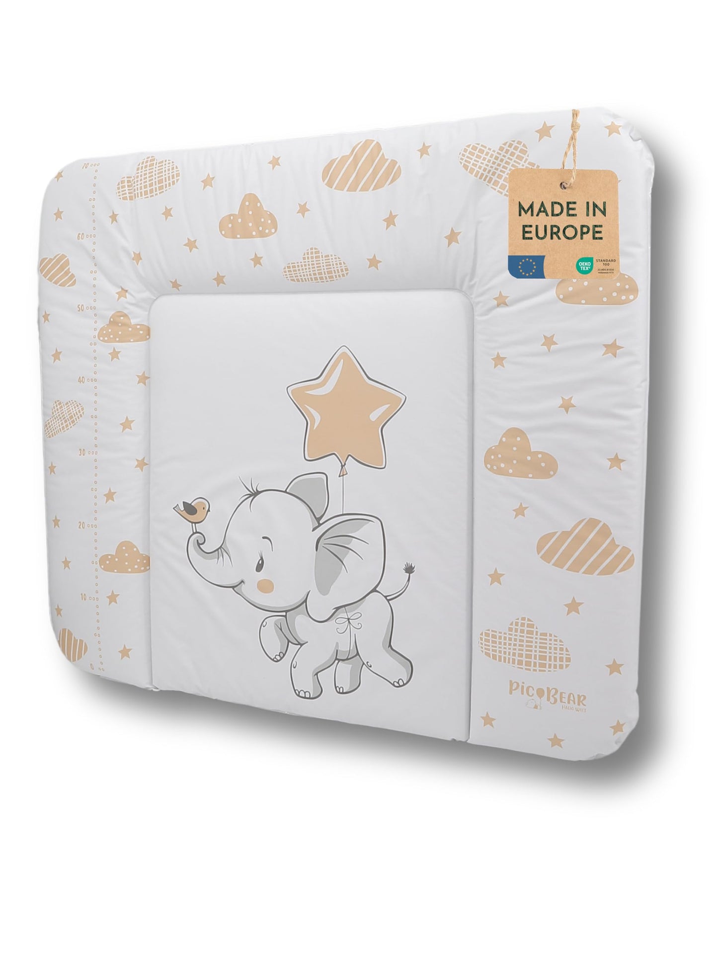 pic Bear Wickelauflage - hochwertige OEKO-TEX Wickeltischauflage - pflegeleichte Wickelunterlage - Auflage Wickelkommode - 85 x 72 cm - Sealife