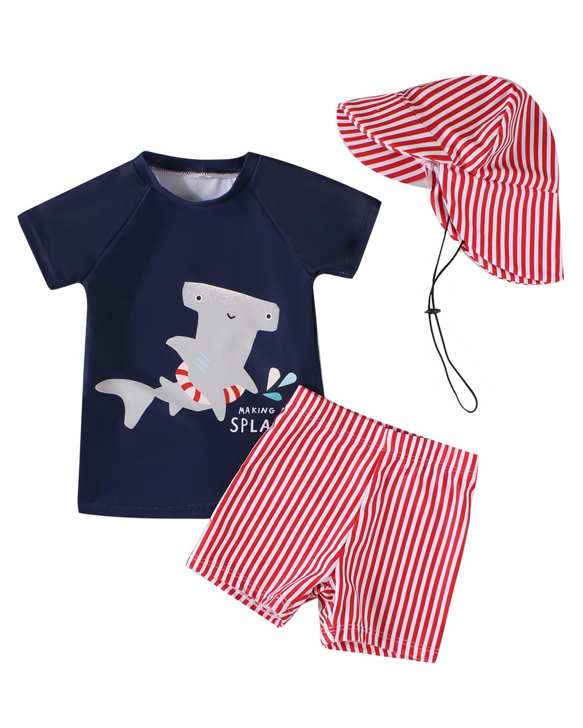 Uv Kleidung Baby Badeanzug Junge Zweiteilig Kurzärmel Schwimmshirt Badeshorts Uv Schutzkleidung 3 Monate-3 Jahre