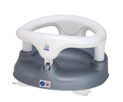Rotho Babydesign Badewannensitz 3-farbig mit grauem Boden - Rutschfeste und hoher Sitzkomfort mit Kindersicherung - Sitzhilfe - Badesitz