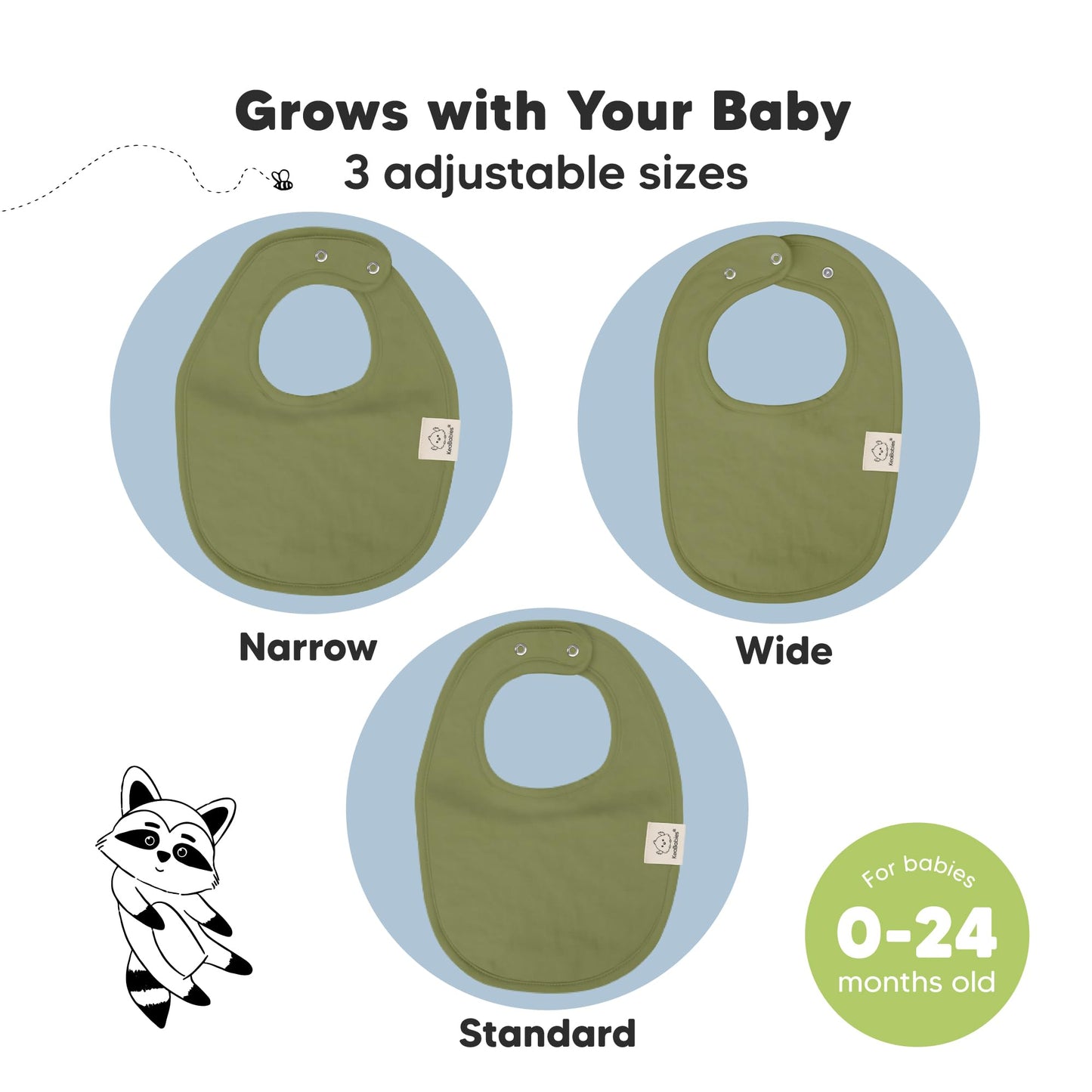 Baby Bibs for Boys &amp; Girls - 8-Pack Organic Cotton Teething Bibs - Baby Bibs for Girls &amp; Boys - Large Bibs for Infants, Toddlers (Wilderness) 
