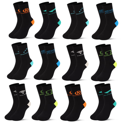 Libella 12 Paar Kindersocken Jungen Mädchen Sportsocken Fussball Wintersocken Baumwolle bunt Cotton modische makronen Füßlinge 2889VA