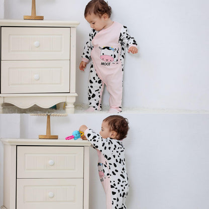 KIDDLETOWN Baby Pyjamas Newborn Baby Girls 0-3 Months Organic Cotton Long Sleeve Popper Frog Cartoon