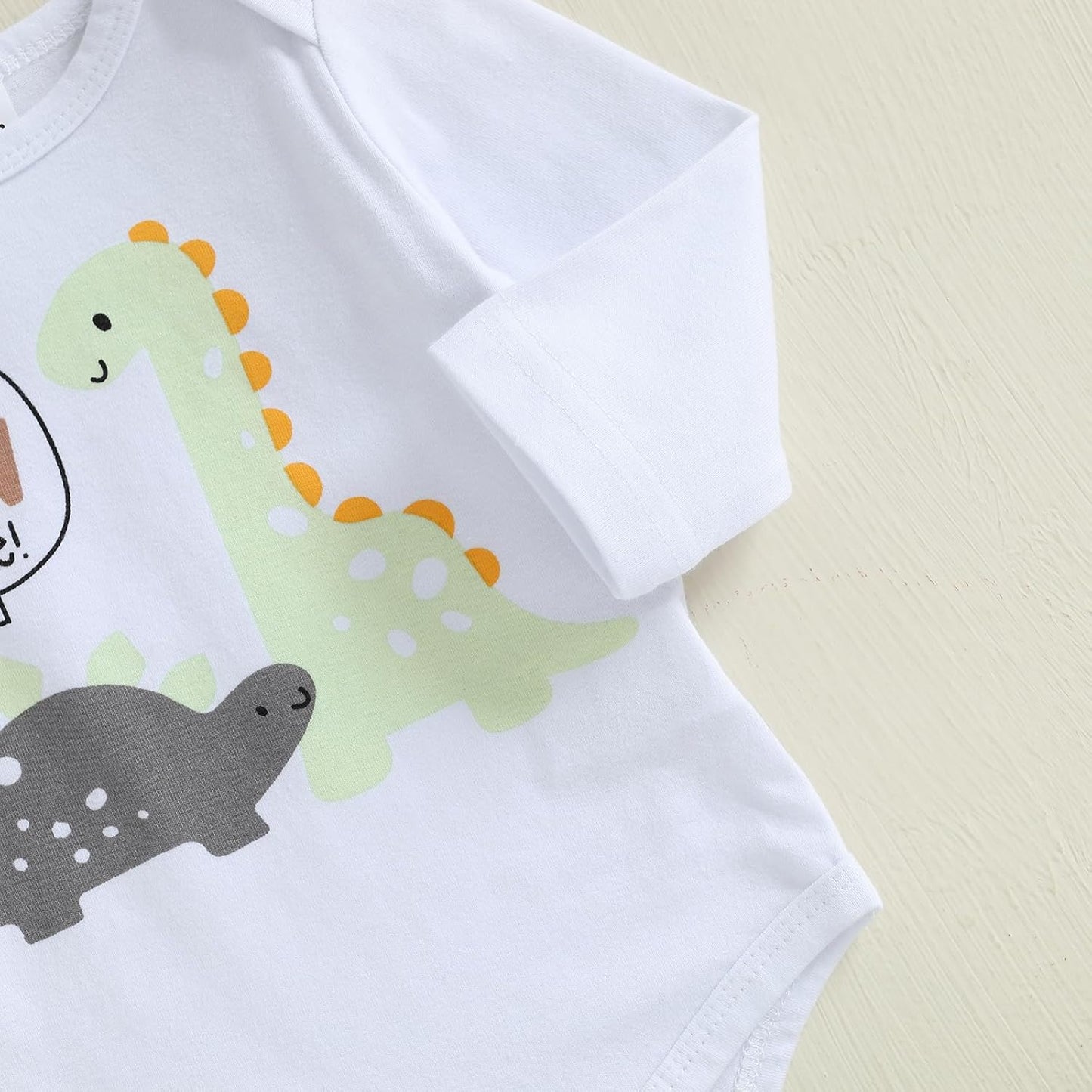 Hallo Ich bin neu hier Neugeborene Baby Jungen Kleidung Set Dinosaurier Print Langarm Bodysuit und Hosen Baumwolle Baby Kleidung Set Herbst Winter Kleidung Sets für Baby Jungen Outfits