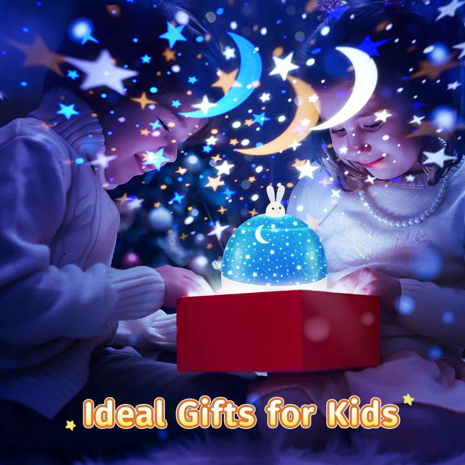 Sternenhimmel Projektor Kinder mit 15 Film, Nachtlicht Kinder Nachtlicht Baby, Bluetooth Sternenprojektor Galaxy Projektor, Geschenke für Mädchen Kinder Geschenke Mädchen, Kinderzimmer Deko