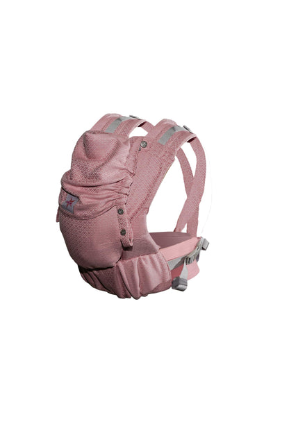 KOKADI Flip X Heart2Heart Cream (Unisize) - Die perfekte Kombi aus dem Komfort eines Fullbuckles und dem Tragen überkreuzt - Ab Geburt - 15 kg, handgefertigt aus 100% Bio-Baumwolle - Beige