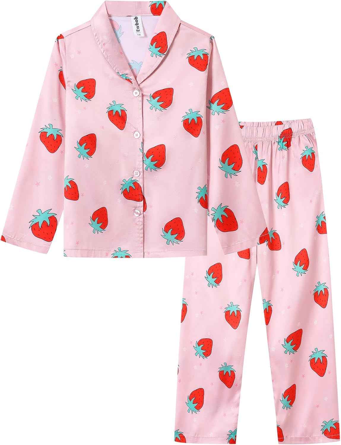 Pyjamas Girls Children, Cute Pyjama Sets, Satin Pyjamas for Girls 5-14 Years