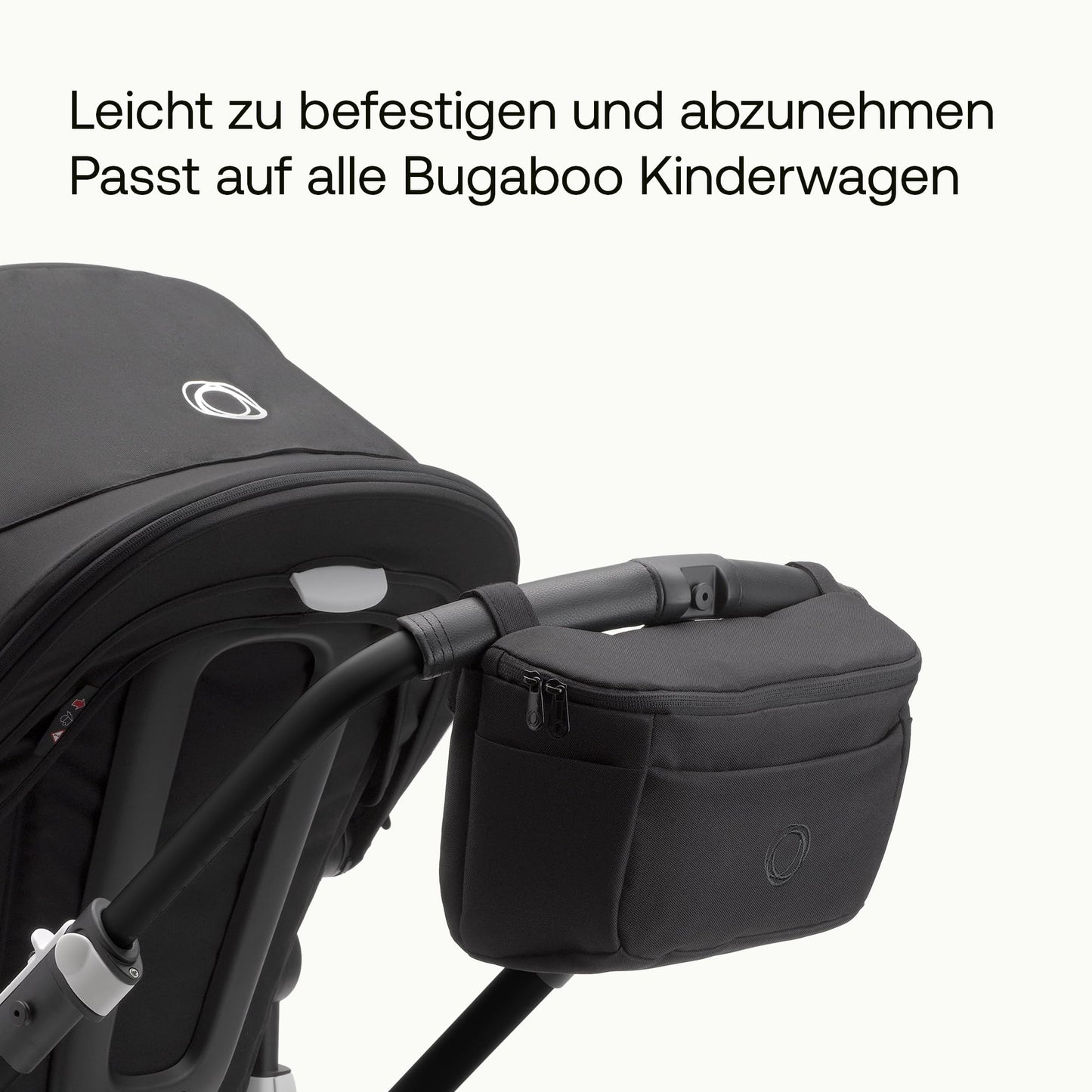 Bugaboo Kinderwagen Organizer-Tasche mit leicht zugänglichen Fächern. Praktisches Accessoire für alle Baby-Essentials in Midnight Black
