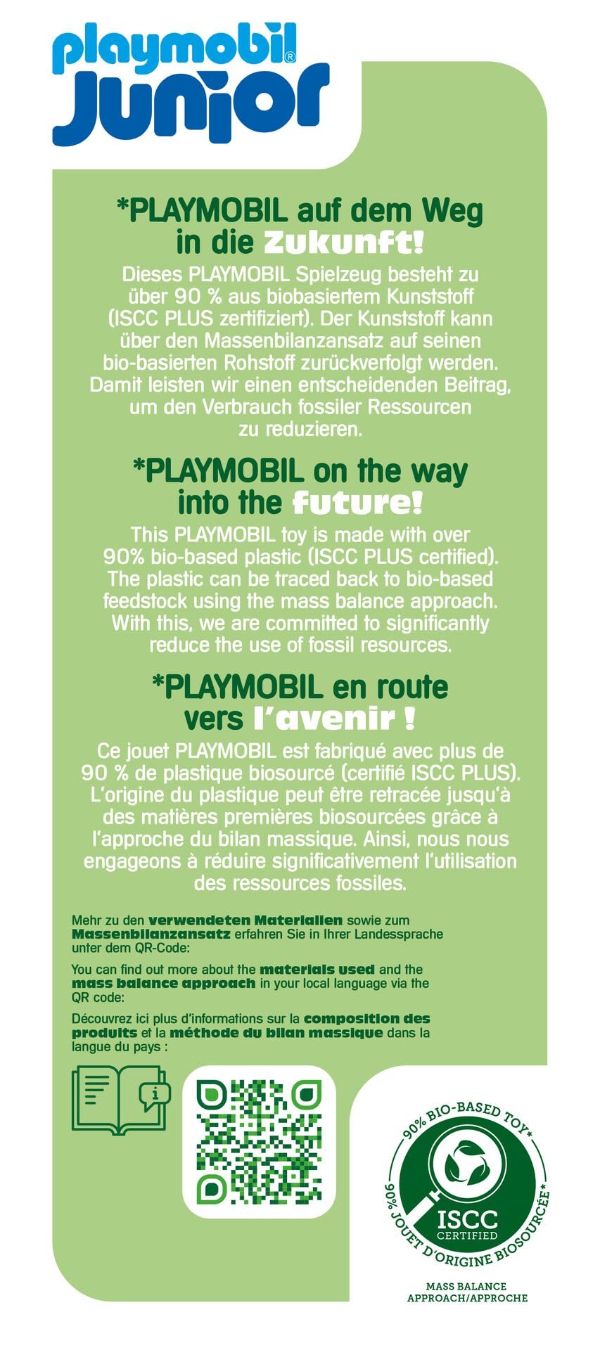 PLAYMOBIL Junior 71685 Dump Truck Sustainable Toy for Children from 1 Year Including Builder and Three Building Blocks
