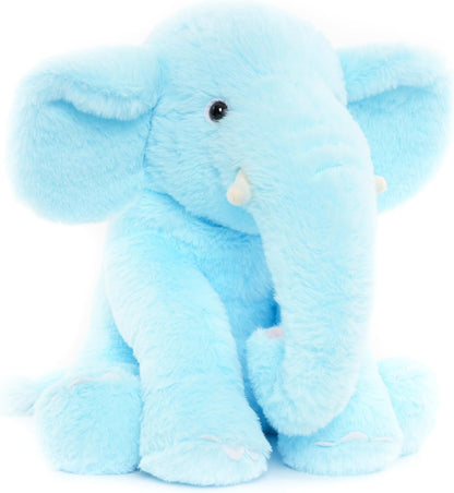 Plüsch Elefant 33 cm – Weiches rosa Kuscheltier mit großen Ohren & Langer Nase – Niedliches Stofftier für Kinder & Deko | Für Jungen, Mädchen, Kinder, Babyparty, Schlafzimmer, Weihnachten, Geburtstagsgeschenke
