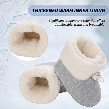 Baby Winter Shoes Warm Baby Shoes Winter Non-Slip Adjustable Newborn Snow Shoes First Walking Shoes Lined Thermal Fleece Crawling Shoes Slippers Winter Boots 0-18 Months