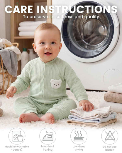 WYTbaby Baby Strampler Neugeborene Baumwolle Jumpsuit 2er-Pack Langarm Einteiligen Overall Kleidung für Baby Junge und Mädchen 0-12 Monate