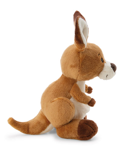 Kuscheltier Känguru Kelly 15cm braun - Stofftier aus weichem Plüsch, niedliches Plüschtier zum Kuscheln und Spielen, für Kinder & Erwachsene, tolle Geschenkidee