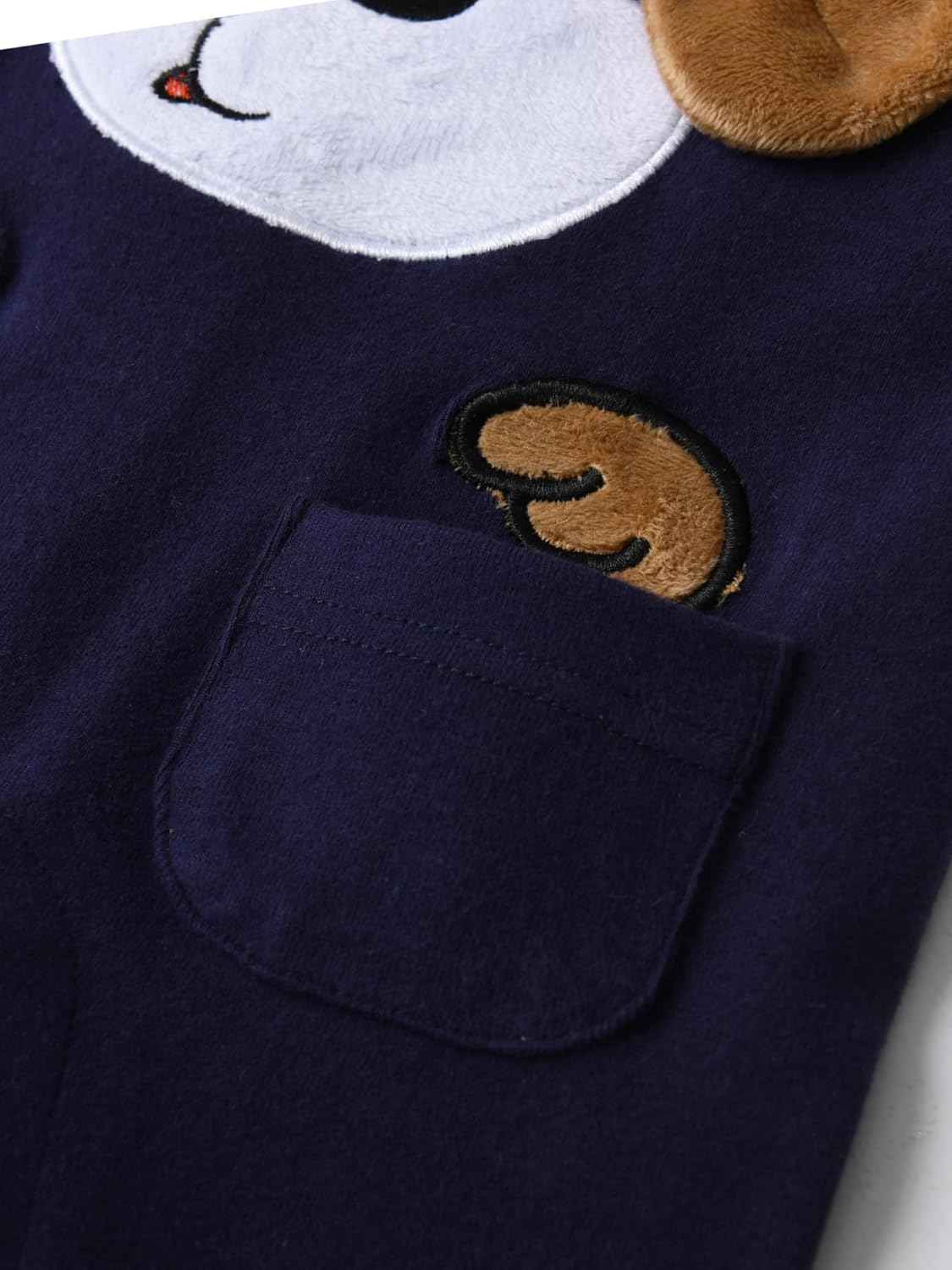 Derouetkia Baby Boy Clothing Striped Tops Animal Print + Trousers Outfit Set