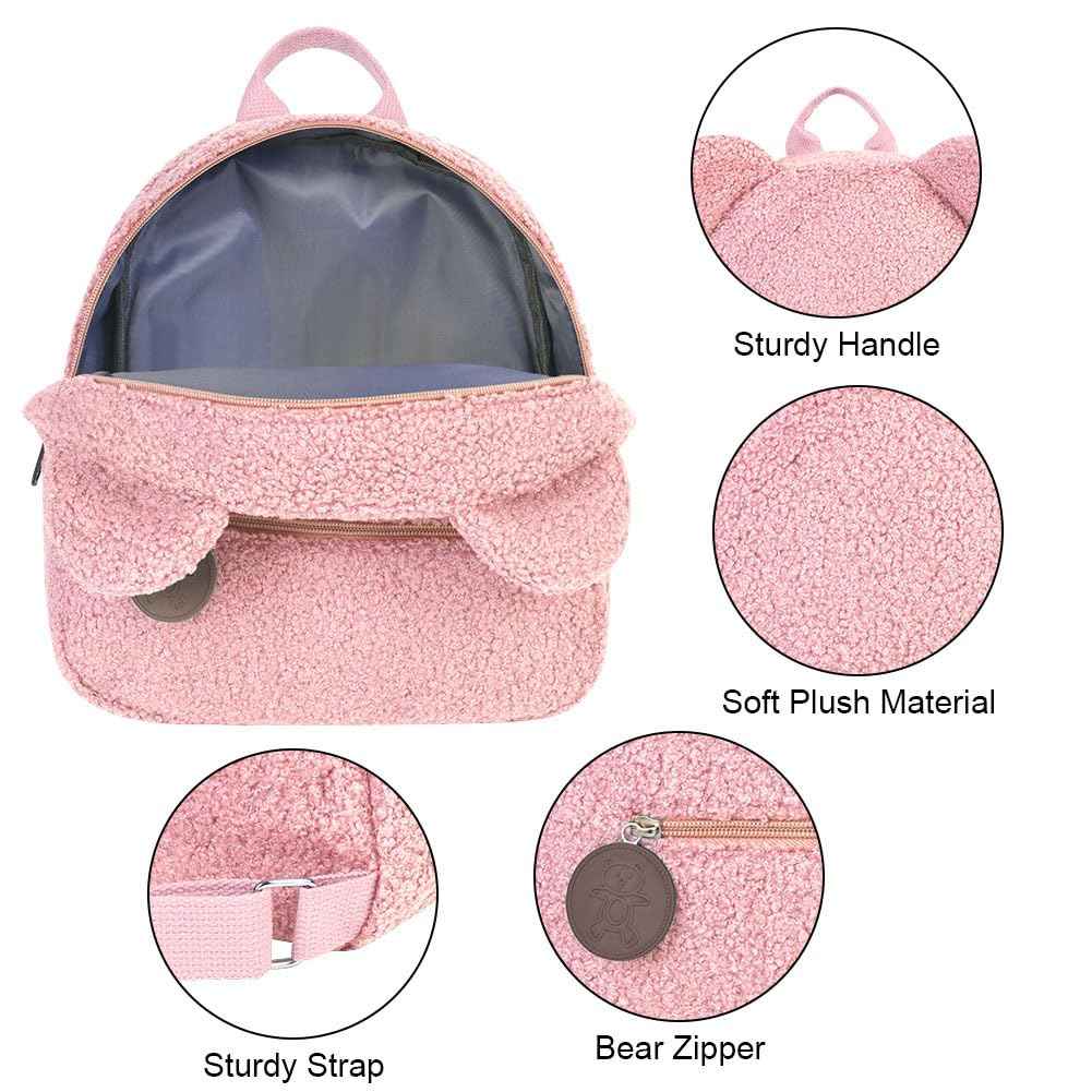 Aomig Plüsch Rucksack Kindergartenrucksack Kleinkindrucksack Kindergarten Schultasche für Jungen Mädchen Kinder Tierischer Kinderrucksack Tier Cartoon Mini Tasche Kinder Rucksack für Baby 2-6 Jahre