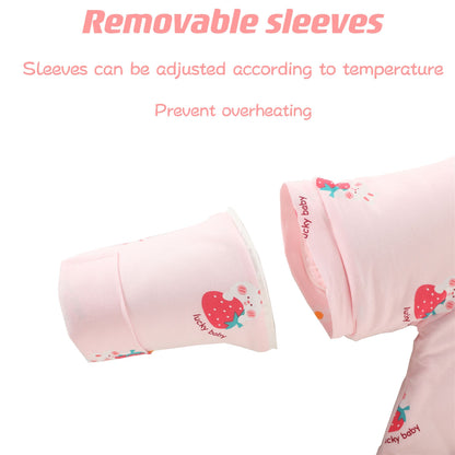 Chilsuessy Baby Sleeping Bag Winter with Removable Long Sleeve Organic Cotton Baby Sleeping Bag Small Children All-Year Sleeping Bag Pyjamas for Boys and Girls, Crown/2.5 Tog, 75-90 cm