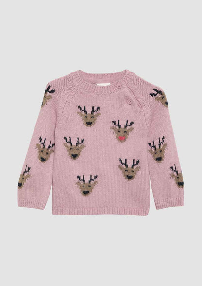 s.Oliver Mädchen Strickpullover mit Weihnachtsmotiv