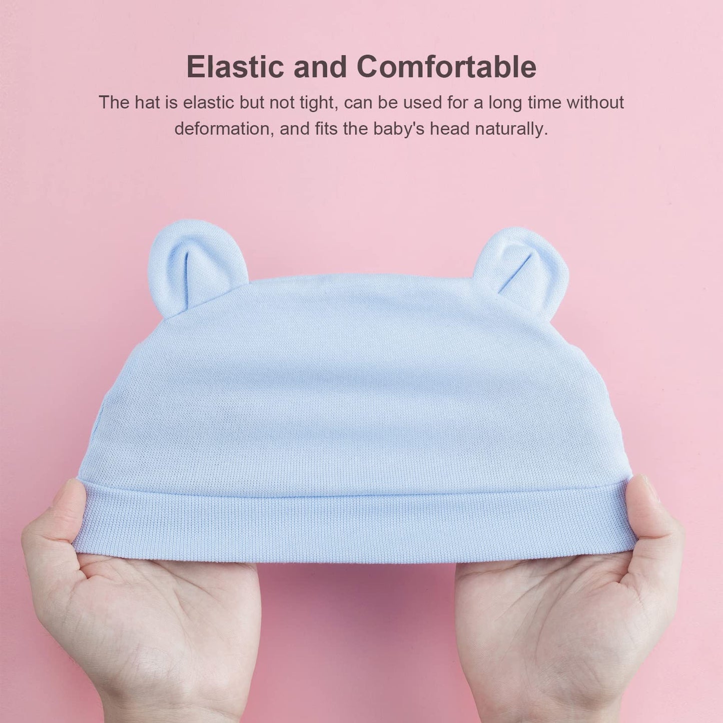 DRESHOW Newborn Baby Hat and Gloves Set Beanie Clothing Unisex Infant Hat Kindergarten Cap Baby Boys Girls 0-6 Months 