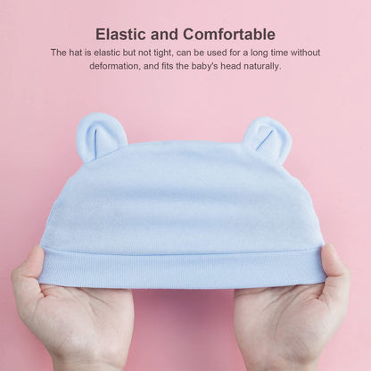 DRESHOW Newborn Baby Hat and Gloves Set Beanie Clothing Unisex Infant Hat Kindergarten Cap Baby Boys Girls 0-6 Months 