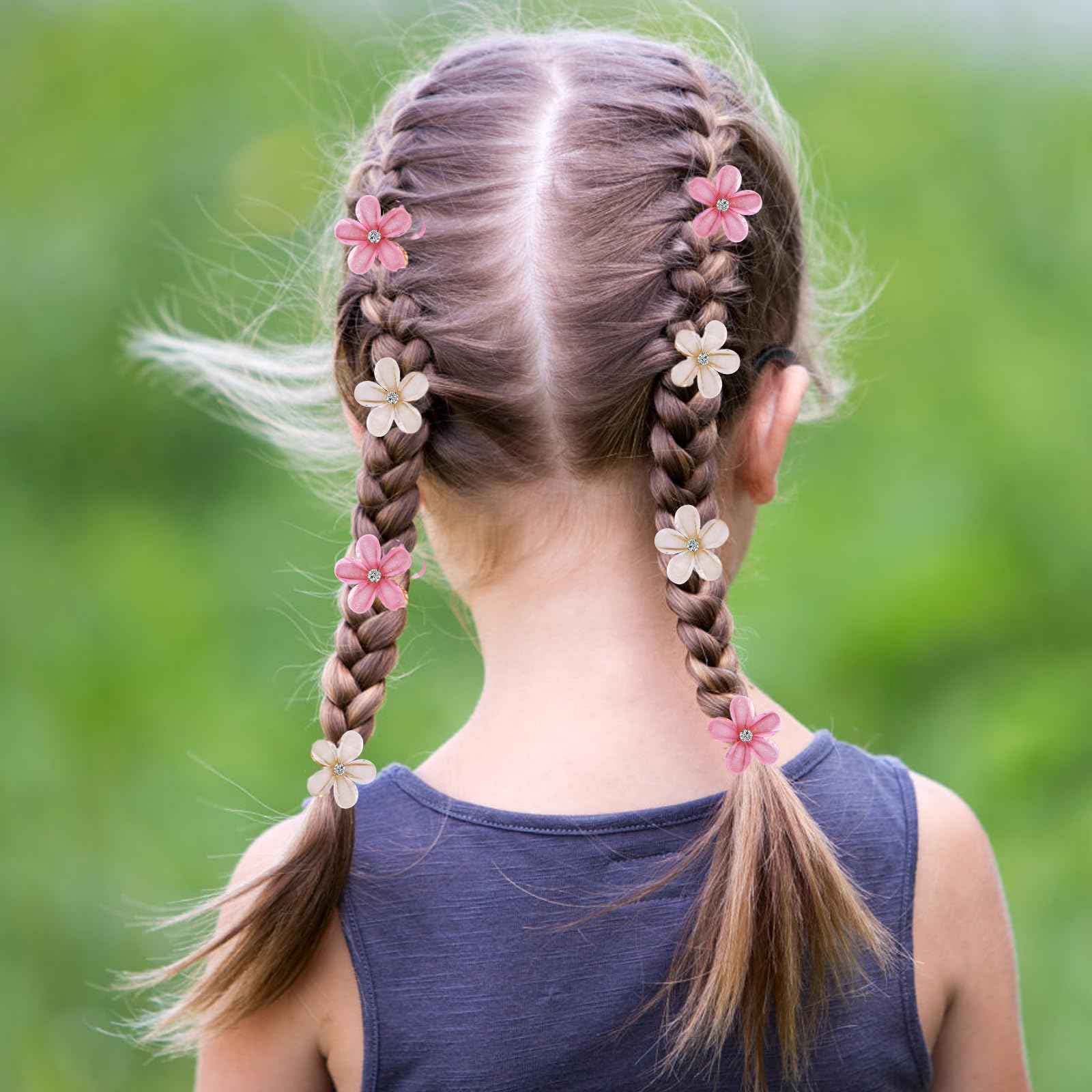 cobee Small Diamond Hair Clip Pearl Small Hair Clip Hair Accessories for Women Girls Birthday Party Wedding Party Photo Cute Clips Beach Flowers 2 cm