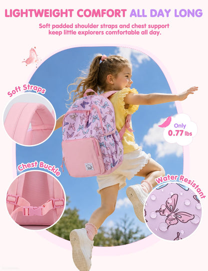 Rucksack für Mädchen, 4-6 Jahre, Schulrucksack mit Seitentaschen und Brustgurt, 127-Einhorn, one size, Niedlich