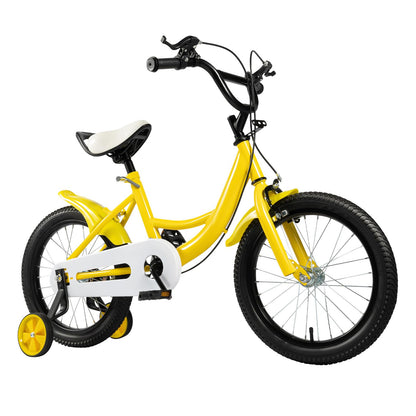 HUSPOO 16 Zoll Kinderfahrrad, Kinderfahrrad für Jungen und Mädchen Kinder, Anfänger Fahrrad Kinderfahrrad Radfahren mit Stabilisatoren und Korb, geeignet für Kinder im Alter von 5-8 Jahren - Meloni2