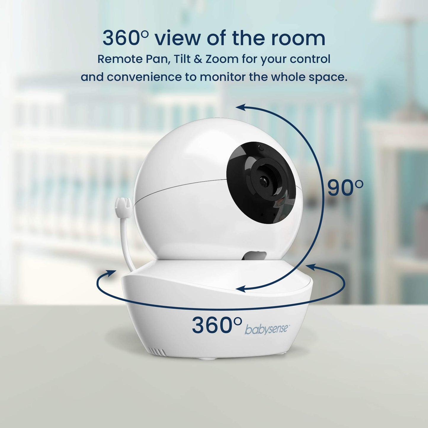 Babysense True Sleep HD Video-Babyphone mit Nachtlichtkamera & Bewegungsmonitor für Babys mit Echtzeit-Warnungen, kontaktlos, 2-in-1, Nur für den Heimgebrauch
