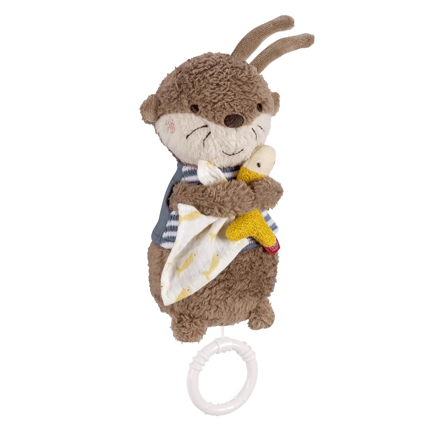 Fehn Mini-Spieluhr Otter – Kuscheltier & Einschlafhilfe: Aufzieh-Spieluhr mit sanfter Melodie Brahms Wiegenlied beruhigt in jeder Situation – für Babys und Kleinkinder ab 0+ Monaten