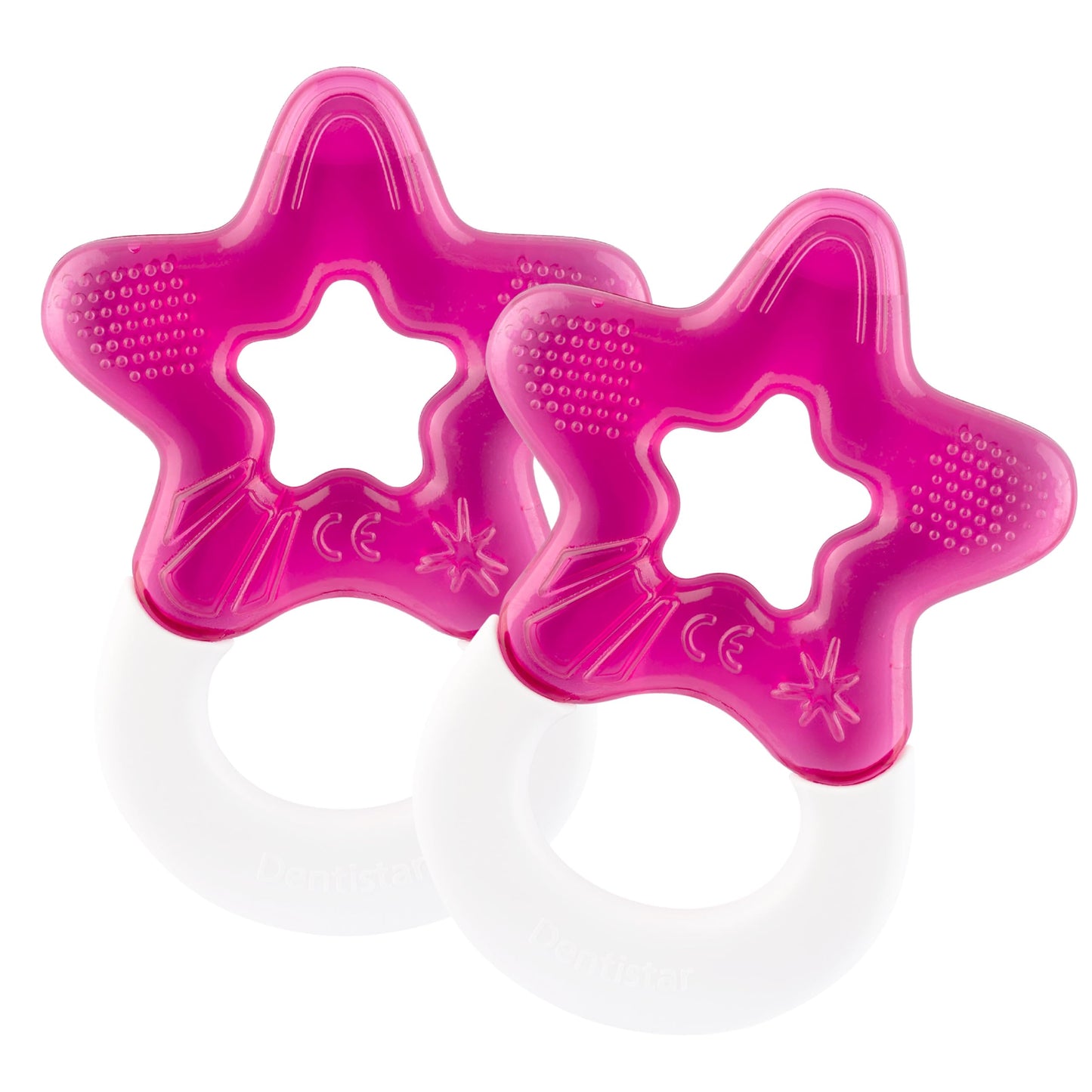 Dentistar Kühlbeißring 2er-Set – Beißring Baby ab 3 Monate – Kühlende Zahnungshilfe und Beißspielzeug für Babys und Kleinkinder - BPA frei - Türkis