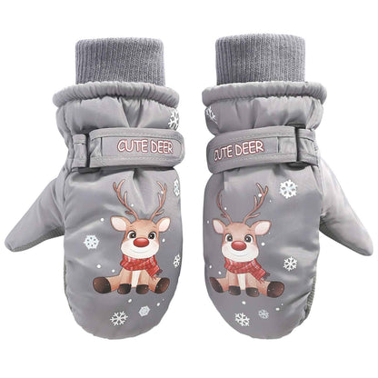 CUINIUNAID Fausthandschuhe Kinder Fäustlinge Kinder Wasserdicht Warm Fleece Weihnachten Kinder Thermohandschuhe für 1-9 Jahre Winterhandschuhe Kinder Schneehandschuhe Kinder Ski Handschuhe
