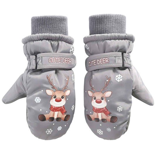 CUINIUNAID Fausthandschuhe Kinder Fäustlinge Kinder Wasserdicht Warm Fleece Weihnachten Kinder Thermohandschuhe für 1-9 Jahre Winterhandschuhe Kinder Schneehandschuhe Kinder Ski Handschuhe