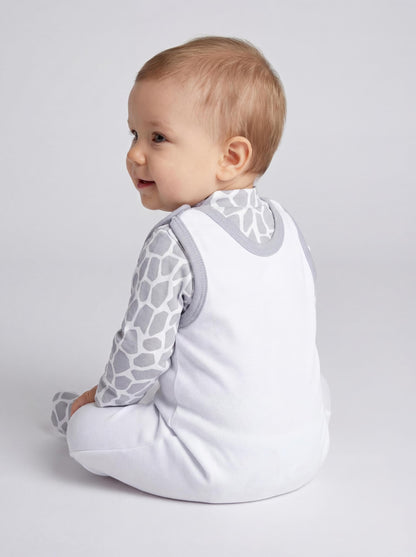 TupTam Baby Unisex Strampler Set mit bedrucktem Spruch, 2er-Pack