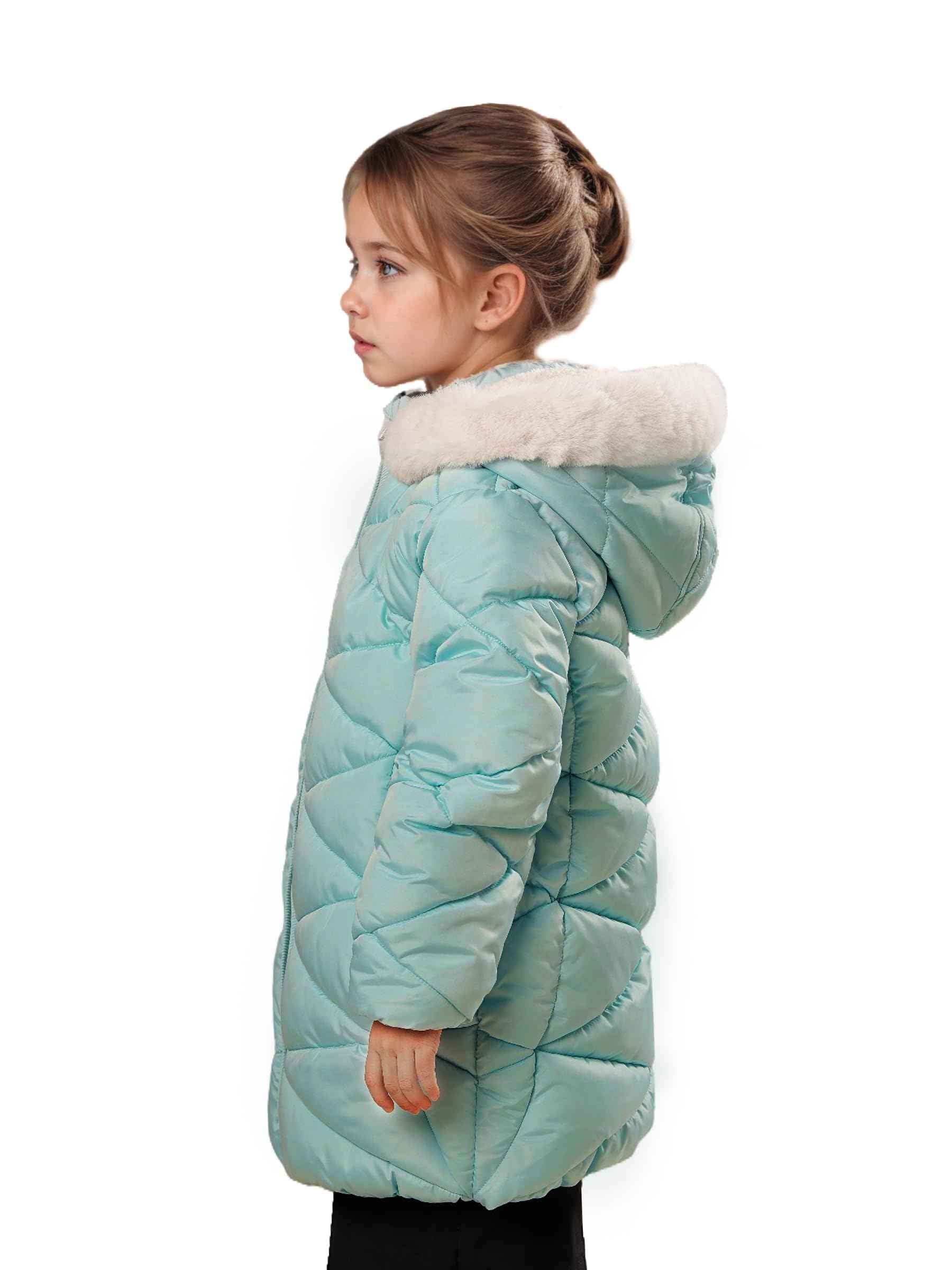 Sunny Sprout Girls' Winter Coats with Hood - Girls' Outerwear Winter Puffer Jacket with Heavy Fleece Lining | Children's Jackets & Coats
