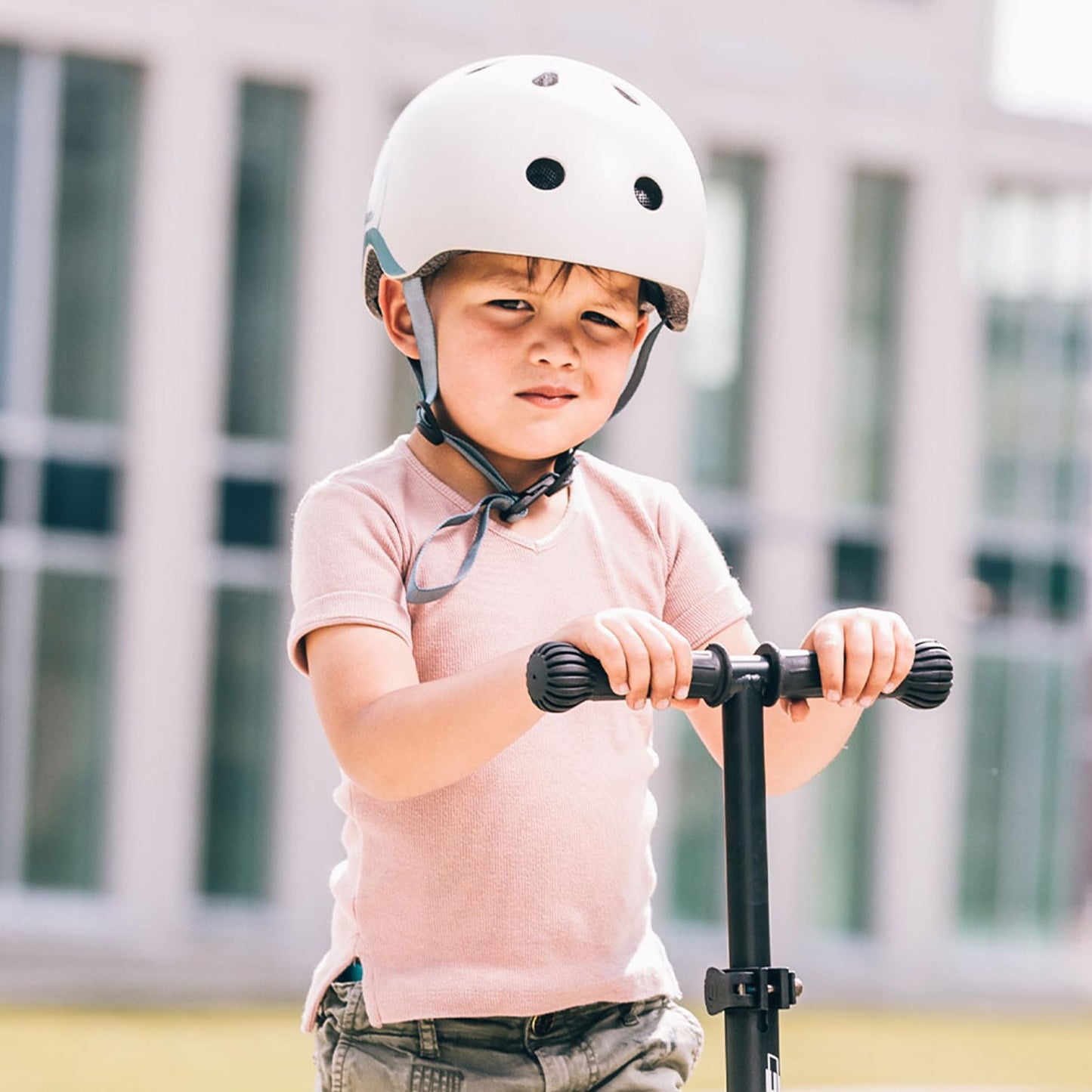 Scoot and Ride Baby Helmet with Adjustable Straps - Matte Finish - Small and Medium - Includes LED Safety Light and Soft Fleece Padding for Extra Protection