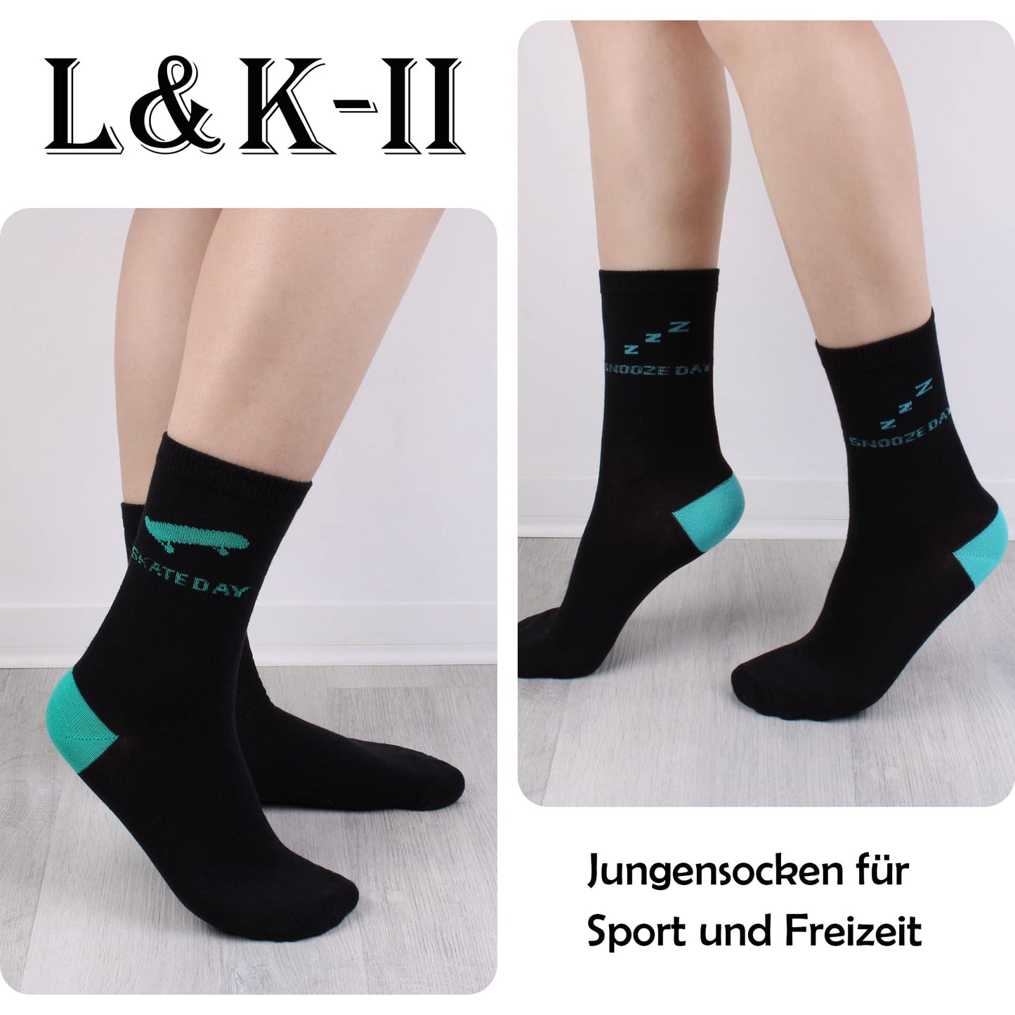 Libella 12 Paar Kindersocken Jungen Mädchen Sportsocken Fussball Wintersocken Baumwolle bunt Cotton modische makronen Füßlinge 2889VA