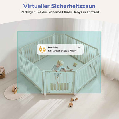 2K WLAN Video-Babyphone mit Kamera, 5" IPS-Display, 330° PTZ | HDR-Nachtsicht, 2-Wege-Audio, VOX, Temperatur, Weinen/Bewegungserkennung, Bereich alarme, Große Reichweite Video Babyphone